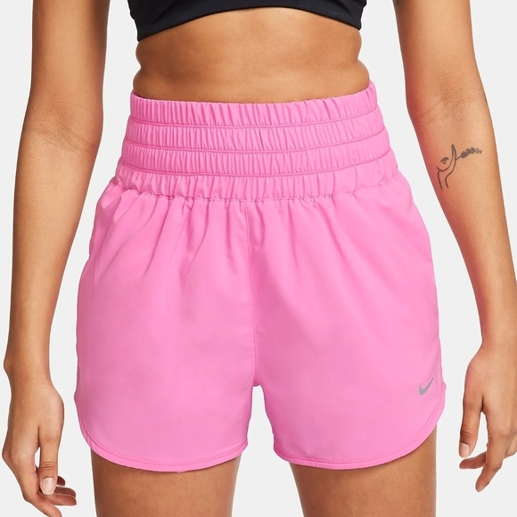 Nike Women's Bright Pink Athletic Shorts - Picture 2 of 3